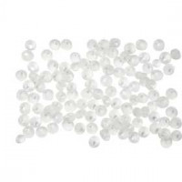 Tropfenperlen, D: 3 mm, Lochgröße 0,6 mm, Mattweiß, 120g [HOB-69657]