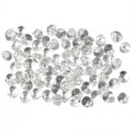 Tropfenperlen, D: 4 mm, Lochgröße 1 mm, Transparent, 120g [HOB-69658]