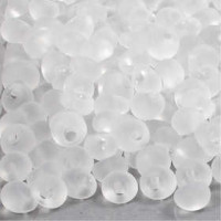 Tropfenperlen, D: 6 mm, Lochgröße 1,5 mm, Mattweiß, 120g [HOB-69661]