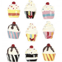 Cup Cakes, H 18 mm, Stärke: 5 mm, 63sort. [HOB-69993]