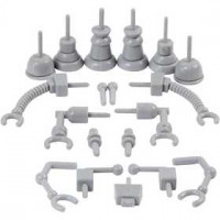 Roboterteile, Größe 0,5-6 cm, Grau, 19sort. [HOB-78277]