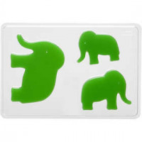 Giessform, Größe 6+8+10 cm, Außenmaße 14,9x22 cm, Elefant, 1Stck, Tiefe 9 mm [HOB-78630]