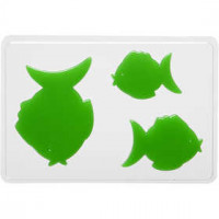 Giessform, Größe 6+8+10 cm, Außenmaße 14,9x22 cm, Fisch, 1Stck, Tiefe 9 mm [HOB-78632]