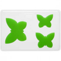 Giessform, Größe 6+8+10 cm, Außenmaße 14,9x22 cm, Schmetterling, 1Stck, Tiefe 9 mm [HOB-78633]