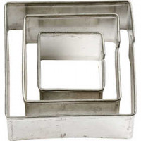 Ausstechformen , größte Größe 40x40 mm, quadratisch, 3Stck. [HOB-78781]