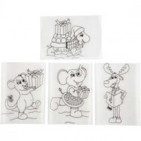 Plastik-Schrumpffolien mit Motiv, Blatt 10,5x14,5 cm, Matt transparent, Weihnachten, 36Bl. [HOB-79076]