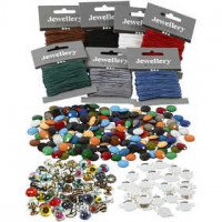 Macramé Armband mit Cabochon,  40 Stck, 1Set [HOB-97431]