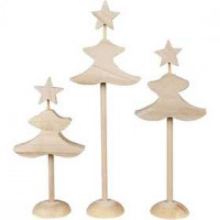 Weihnachtsbaum, größte Größe 26 cm, Birke, 6Stck. [HOB-995010]