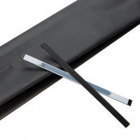 Verschluss-Streifen Klebend 14cm Schwarz (100 Stück) [TT5BKD]