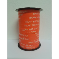Kräuselband Congratulations Orange 10mm x 250 meter (1 Rolle) [HV-HAB10OR]