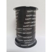 Kräuselband Congratulations Schwarz 10mm x 250 meter (1 Rolle) [HV-HAB10BK]