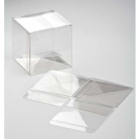 Klarsichtschachteln 7,6x7,6x7,6cm Kristallklar mit Automatikboden (25 Stück) [PLB58]