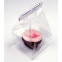 Plastikbeutel Set für Cupcakes 10,2x10,2x18cm (100 Stück) [CBG1]