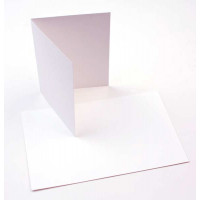Glückwunschkarten Weiß 17,8x12,4cm (50 Stück) [PC001]