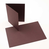 Glückwunschkarten Braun 14x10,8cm (50 Stück) [PC212]