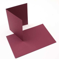 Glückwunschkarten Burgund 14x10,8cm (50 Stück) [PC213]