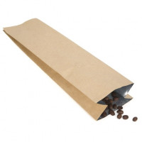Kaffeebeutel Kraft mit Ventil 8,6x6,4x33cm Beschichtet (50 Stück) [SGC2K]