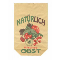 Kreuzbodenbeutel mit Obstdruck - 60 Gramm (Inhalt 2 kg) 22,5x31 cm (100 Stück) [PAK2231B]