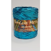 Kräuselband Raffia Metal Türkis 200 meter (1 Rolle) [HV-RAM200TU]