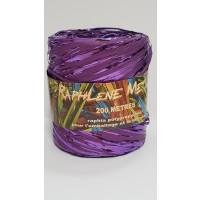 Kräuselband Raffia Metal Lila 200 meter (1 Rolle) [HV-RAM200PU]
