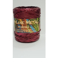 Kräuselband Raffia Metal Burgund 200 meter (1 Rolle) [HV-RAM200BU]