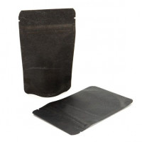 Standbodenbeutel Reispapier Schwarz 7,9x5,1x13cm | 28 Gramm (100 Stück) [ZBGR1SB]