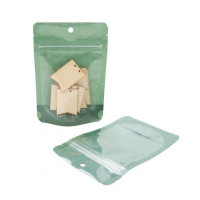 Standbodenbeutel Reispapier Dunkelgrün 10,2x6x15,2cm | 57 Gramm (100 Stück) [ZBGR2HGR]