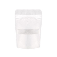 Standbodenbeutel Reispapier Weiß 10,2x6x15,2cm (100 Stück) [ZBGR2W]