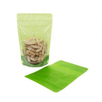 Standbodenbeutel Reispapier Transparent/Grün 11,9x7,6x18,4cm | 114 Gramm (100 Stück) [ZBGR46GC]