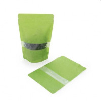 Standbodenbeutel Reispapier Grün 15x9x23,2cm | 312 Gramm (100 Stück) [ZBGR7GR]