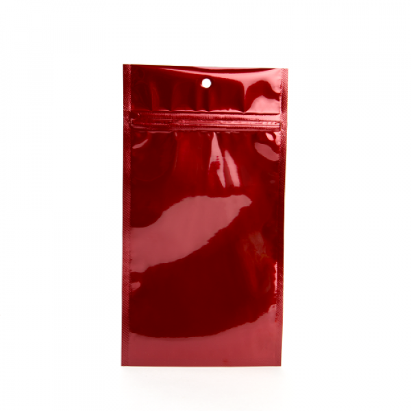 Rot Metalissierte Griffbeutel aus Barrierefolie 9.2 x 12.7 cm (100 Stück) [HZBB4MR]